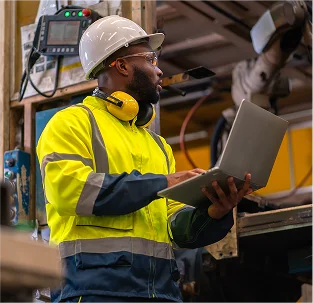 Industrial materials and equipment specialist at work